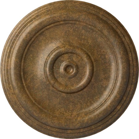 Ekena Millwork Traditional Ceiling Medallion (Fits Canopies up to 2 3/4"), Hand-Painted Rubbed Bronze, 12"OD x 1"P CM12TRRZS